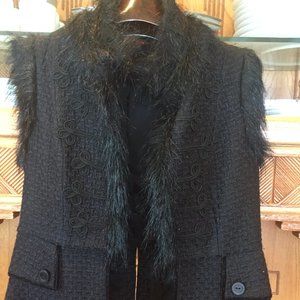 Simon Chang DesignerMilitary Fur Vest Jacket